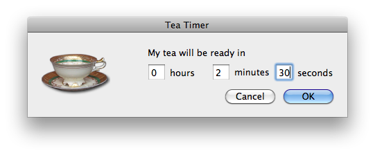 how Tea Timer is set up
